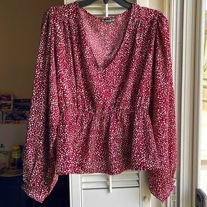 Puff Sleeve VNeck Blouse